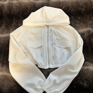 White Cropped Jacket